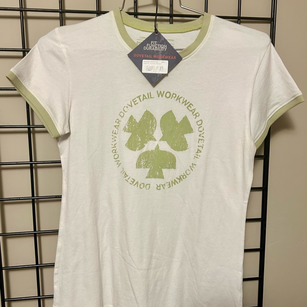 Women's Ringer Tee - White and Green